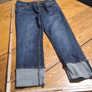 KUT FROM THE KLOTH Jeans Womens 2 BLUE Denim Preowned Pants Used CUFFED CUFF